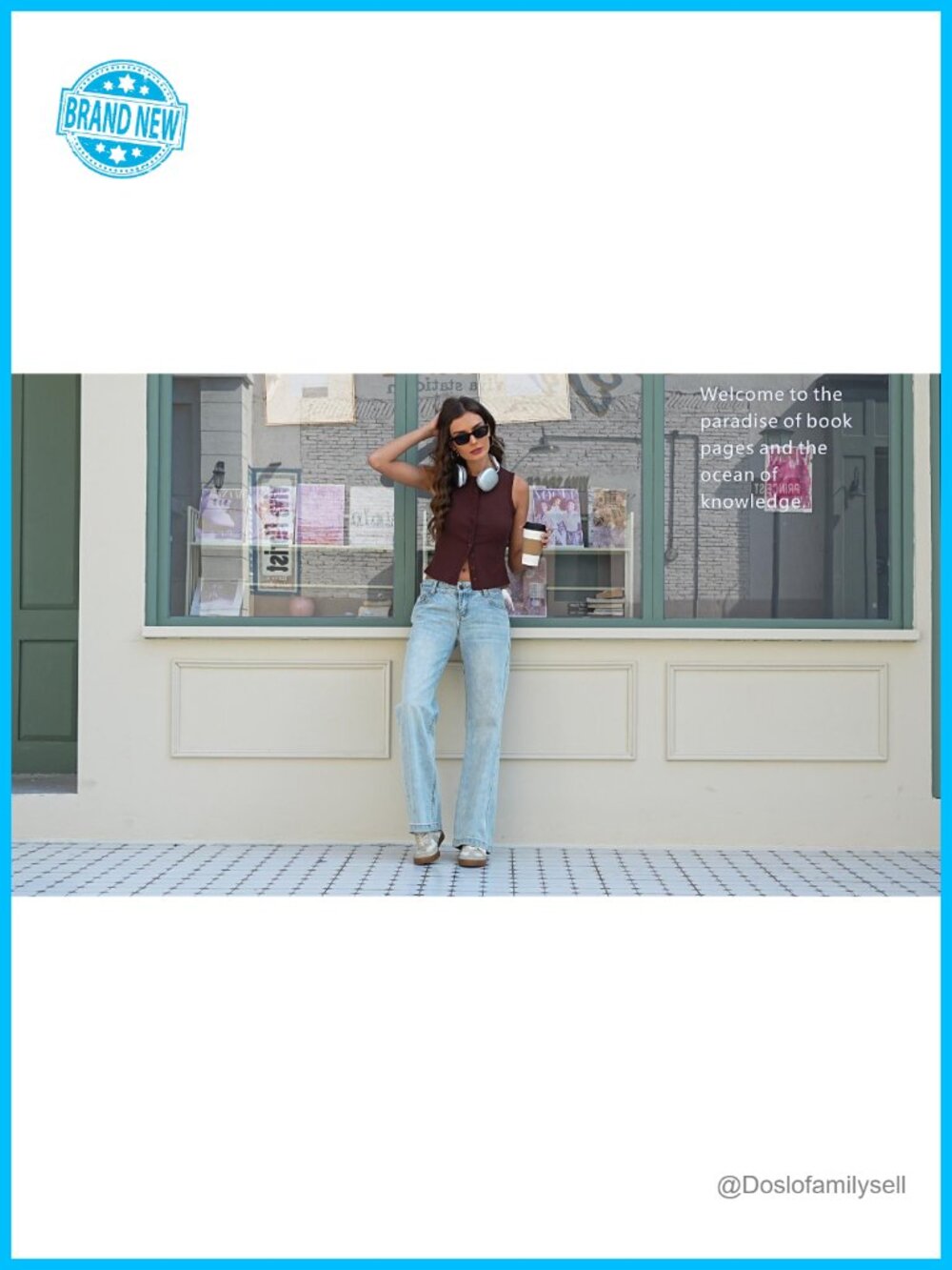 Ribbed Button Down Sleeveless Tank Top Y2K Slim Fit Summer Going Out Crop Top - Picture 6 of 6